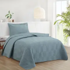 JUST HOME COLLECTION - Quilt Microfibra Waves 1.5 Plazas