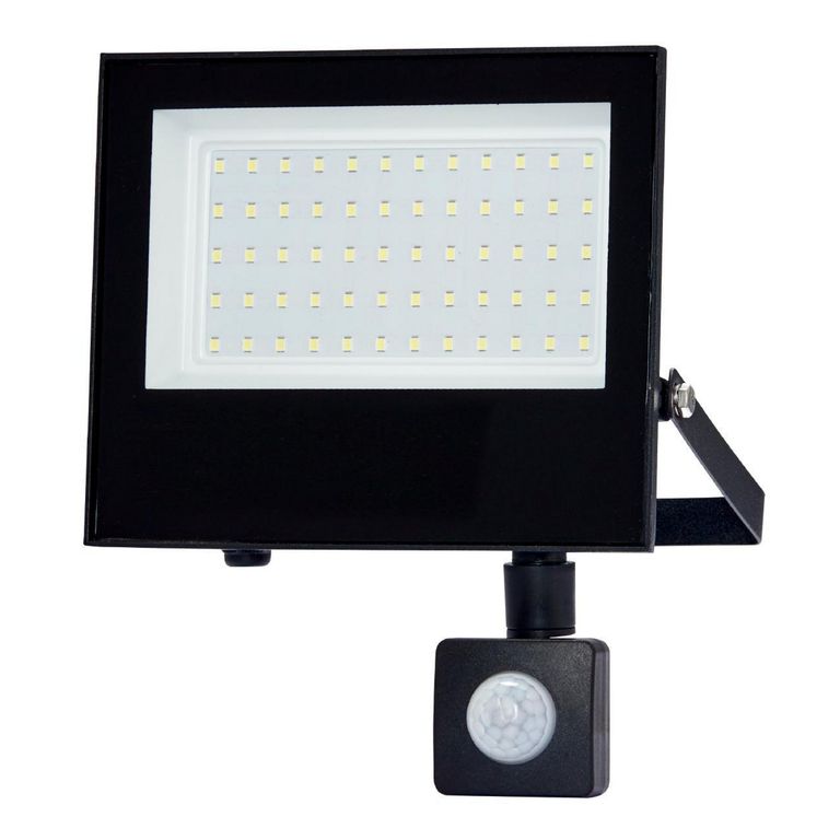 Reflector Led 50W Luz Fría Negro Halux