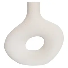 JUST HOME COLLECTION - Florero de Cerámica Blanco 16cm