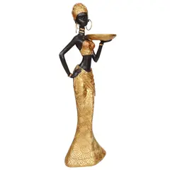 JUST HOME COLLECTION - Figura Africana Portavela 40cm