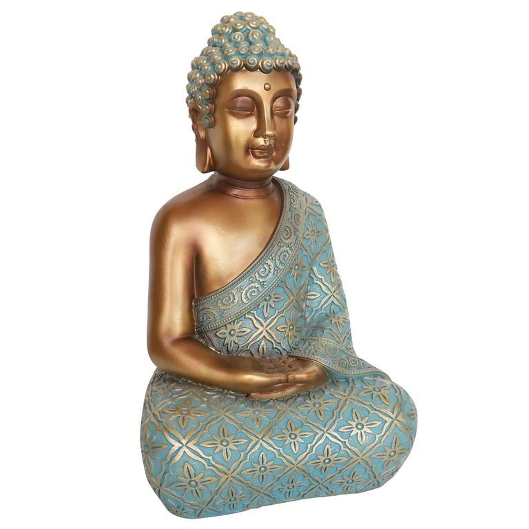 Buda Sentado Turquesa 33cm