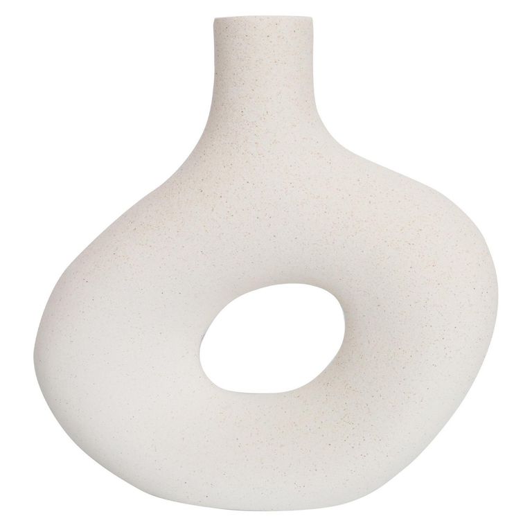 Florero de Cerámica Blanco 22cm