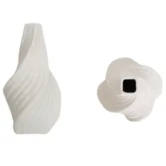 JUST HOME COLLECTION - Florero de Cerámica Blanco 18.4cm