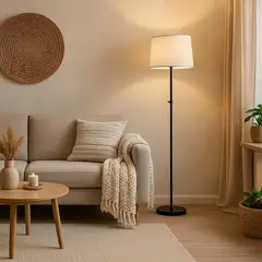 JUST HOME COLLECTION - Lámpara de Pie Senor Negro 1L E27