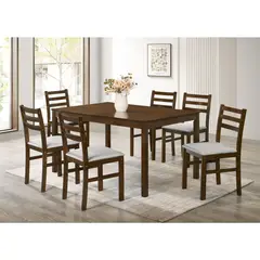 JUST HOME COLLECTION - Juego de Comedor Starter 6 Sillas 140x90x73,5cm Madera Roble