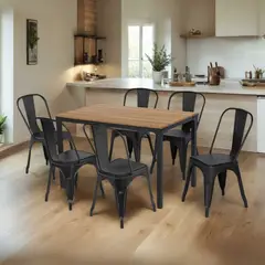 JUST HOME COLLECTION - Juego de Comedor 6 Sillas Toolix