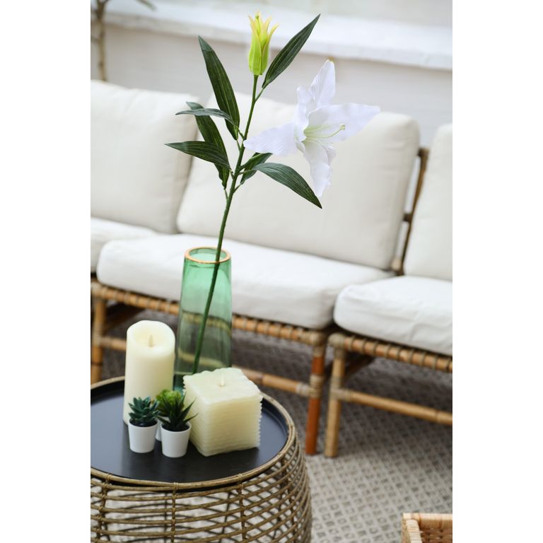 Vara Lirio Artificial 85 cm Blanca