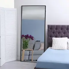 JUST HOME COLLECTION - Espejo Decorativo Rectangular Negro 80x180cm