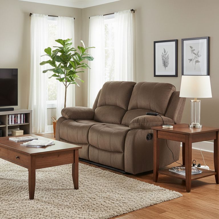 Sillón Reclinable 2 Cuerpos Masajeador Calentador Atlanta Marrón