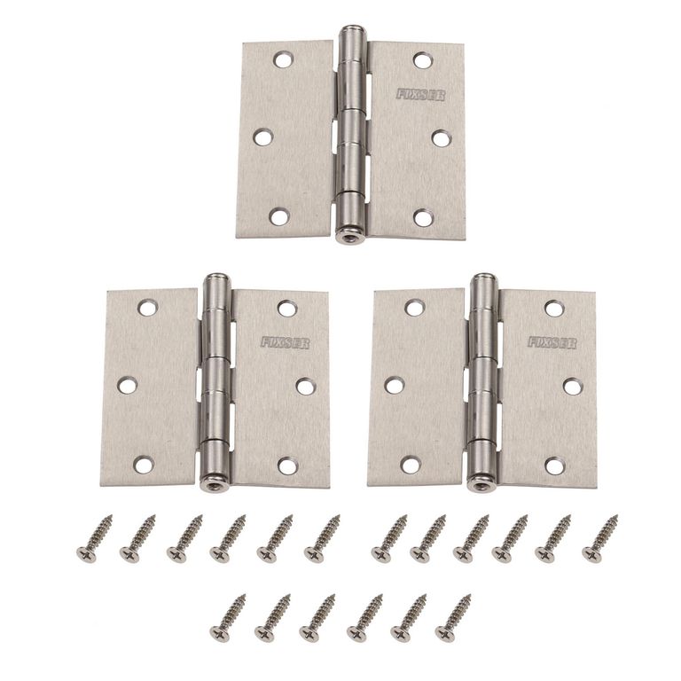 Pack de 3 Bisagras Acero 3x3