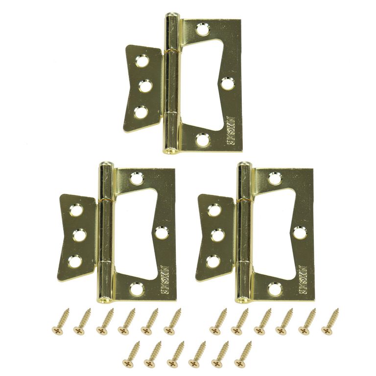 Pack de 3 Bisagras Omega Bronce 3x3