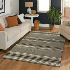 JUST HOME COLLECTION - Alfombra Tio 120x180 cm Blanco/Negro