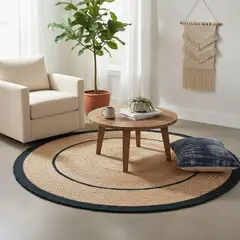 JUST HOME COLLECTION - Alfombra Circular 160x160cm Natural