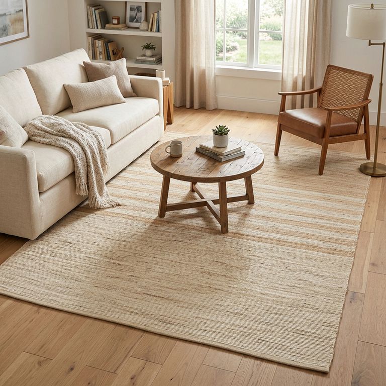Alfombra Rewind 160x230 cm Natural Dorado