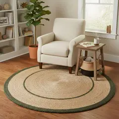 JUST HOME COLLECTION - Alfombra Redonda 120x120cm Natural