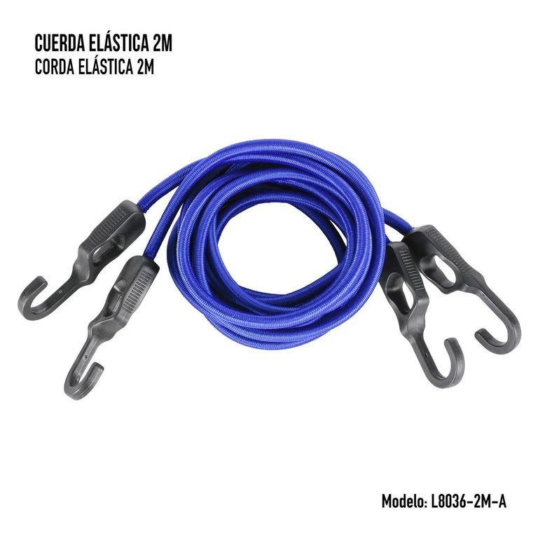 Cuerdas Elásticas Bungees 2 Piezas 200Cm X 0.8Mm