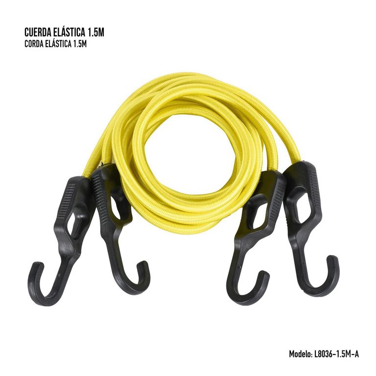 Cuerdas Elásticas Bungees 2 Piezas 150Cm X 0.8Mm