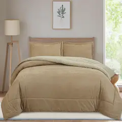 JUST HOME COLLECTION - Edredón Clásico Beige Queen