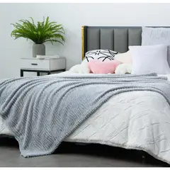 JUST HOME COLLECTION - Manta Sherpa Urbano Gris 125x150cm
