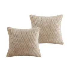 JUST HOME COLLECTION - Set 2 Cojines Flanel 40x40cm Taupe