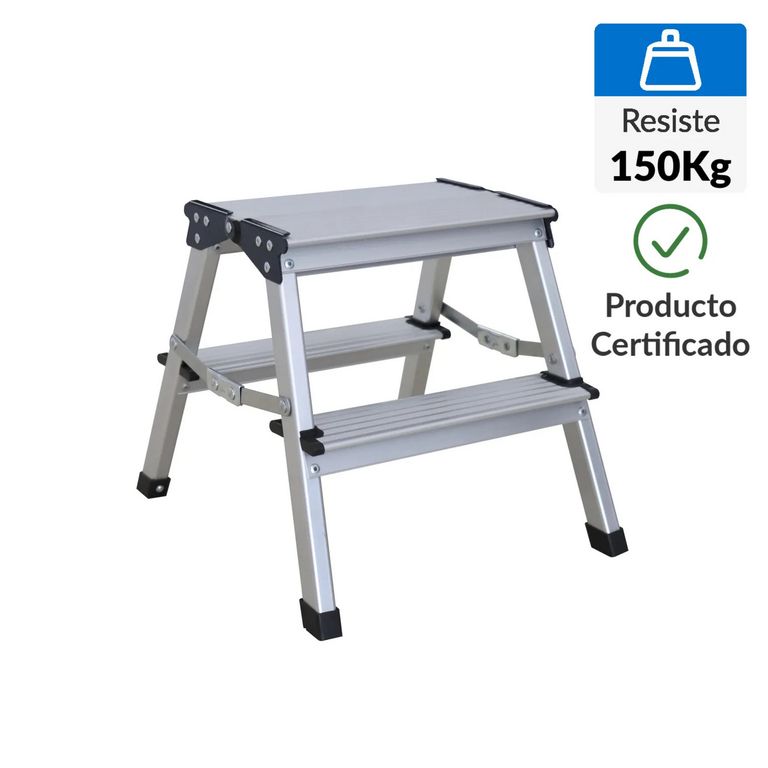 Escalera de Tijera de Alumino 2 Pasos 150Kg