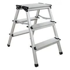 BAUKER - Escalera de Tijera Aluminio 3 Peldaños 0.51m