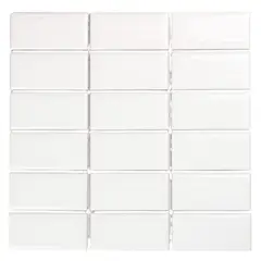 HOLZTEK - Porcelanato Brick Blanco Brillante