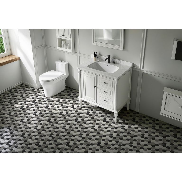 Porcelanato Hexágono Mix Mate