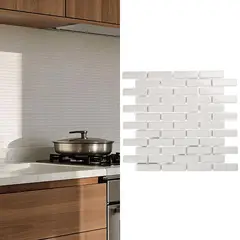 HOLZTEK - Porcelanato Brick Wall Blanco Brillante