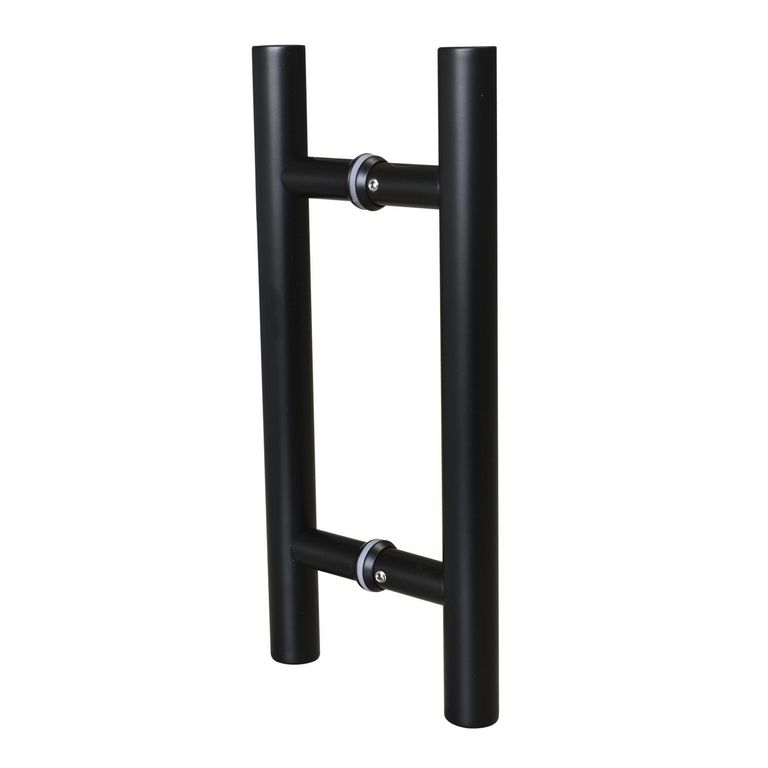 Manija para Puerta 30cm Acero Inoxidable Negro