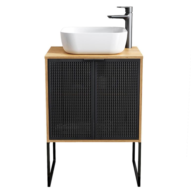 Mueble de Baño 60cm Riad Negro/Roble