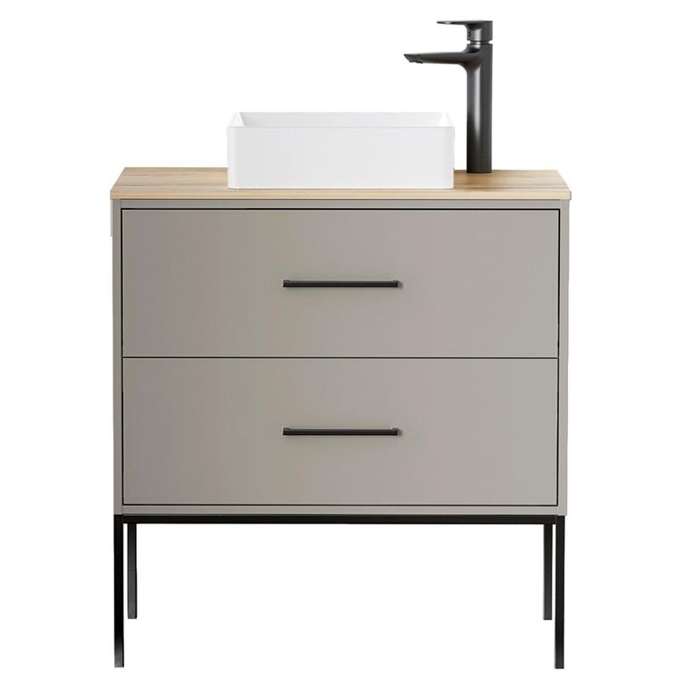 Mueble de Baño 80cm Islandia Taupe/Madera
