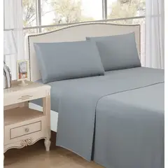CASA BONITA - Sábana Microfibra Basic King Gris