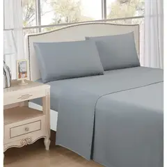 CASA BONITA - S??bana Basic 1 Plaza Microfibra Gris