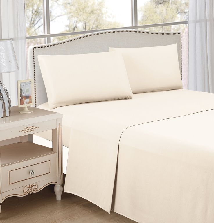 Sábana Microfibra Basic King Beige