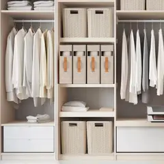 JUST HOME COLLECTION - Organizador de Sábanas 11.5x33x38.1cm Beige