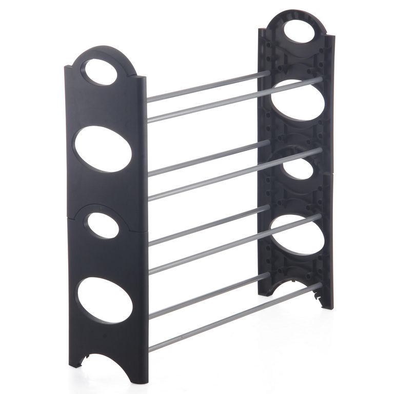 Porta Zapatos Negro 4 Niveles 12 Pares