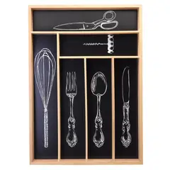 JUST HOME COLLECTION - Organizador de Cubiertos de Bambú