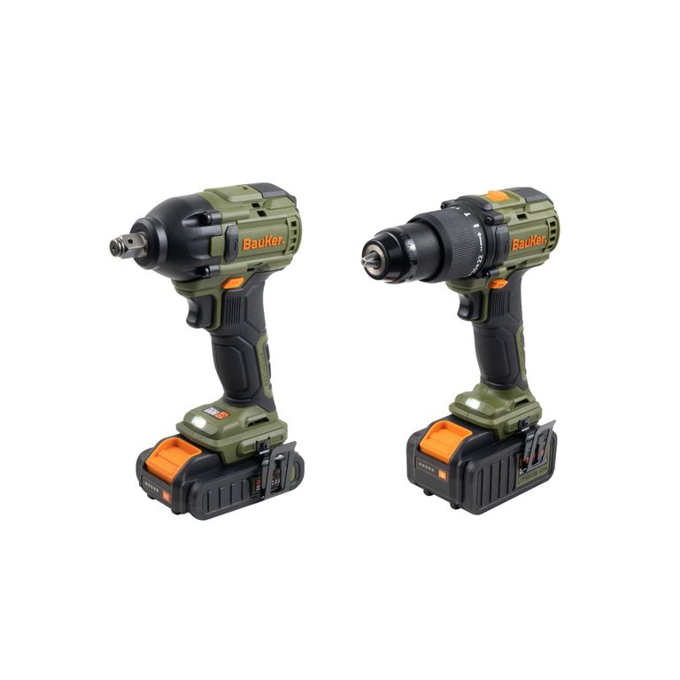 Taladro Percutor 2 Baterías BMC 20V + Llave de Impacto 1 2 20V Bare