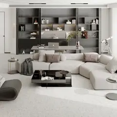 HOLZTEK - Porcelanato Rústicas Terrazo White 60x60cm 1.44m2