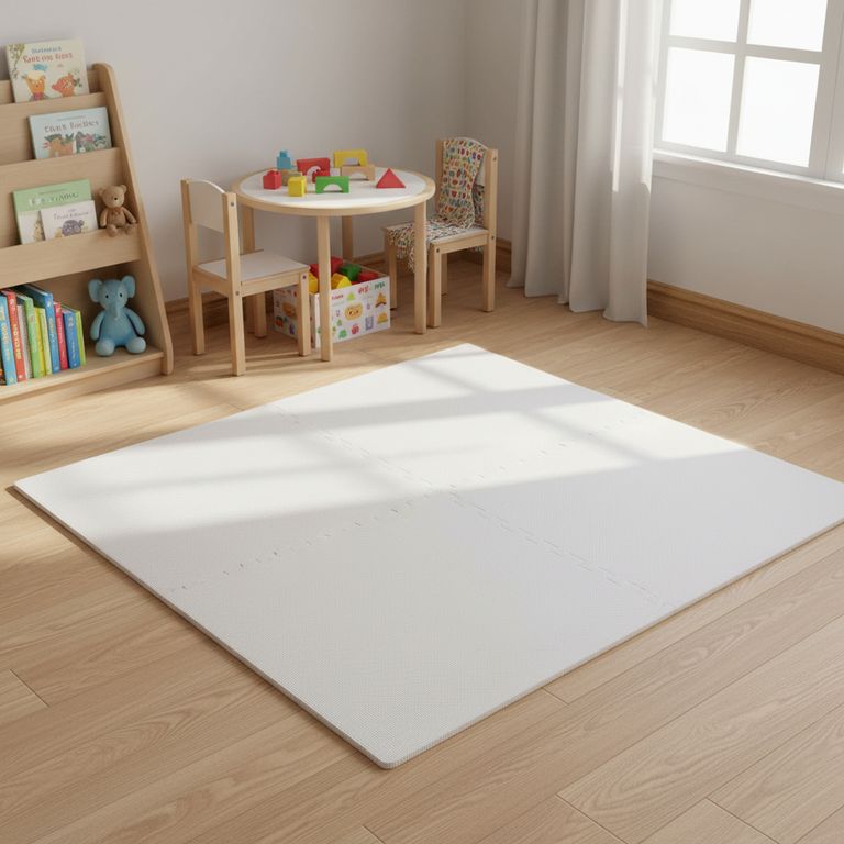 Alfombra Puzzle x4 Piezas 120x120 cm Gris