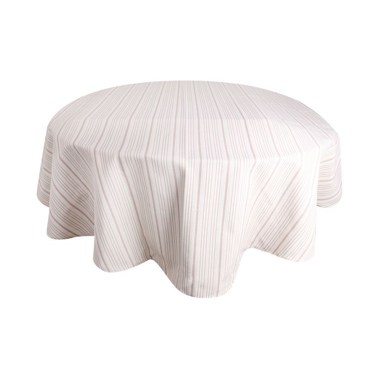 Mantel Jacquard Redondo 180 cm Beige