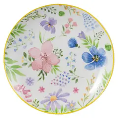 JUST HOME COLLECTION - Plato Flores Ring Amarillo 19.3 cm