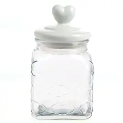 JUST HOME COLLECTION - Frasco de Vidrio 2400 ml con Tapa de Cerámica