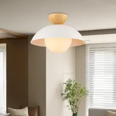 JUST HOME COLLECTION - Lámpara de Techo Udine 1L E27 Blanco