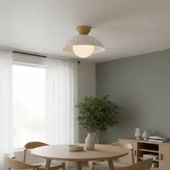 JUST HOME COLLECTION - Lámpara de Techo Udine 1L E27 Blanco