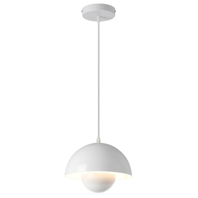 Lámpara Colgante de Techo 1 Luz Pombal Blanca
