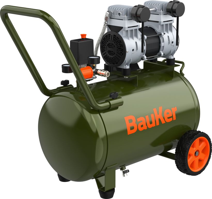 Compresor 50L Insonoro Bauker