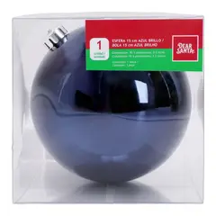 DEAR SANTA - Esfera de Navidad Azul 15cm