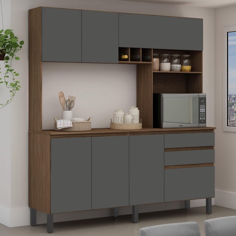 Mueble de Cocina Liz 180cm Ebano